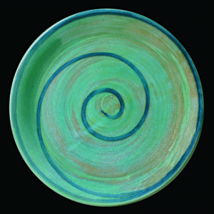 Green with Blue Swirl