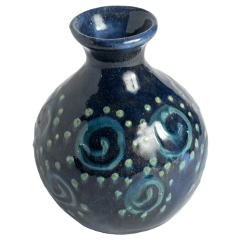 Bud Vase - Large (5 inch) - Blue Squirl