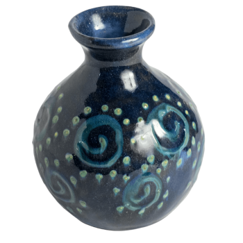 Bud Vase - Large (5 inch) - Blue Squirl