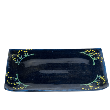 Rectangular Dinner Plate - Blue Cornflower