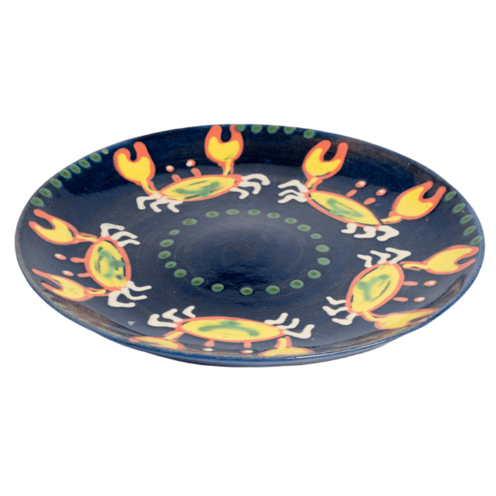 Round European Dinner Plate - Blue Crabs
