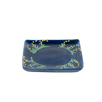 Square Bread and Butter Plate (6 inch) - Blue Cornflowers