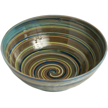 Super Salad Bowl (13 inch) - Green Multiswirl