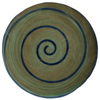 Green with Blue Swirl