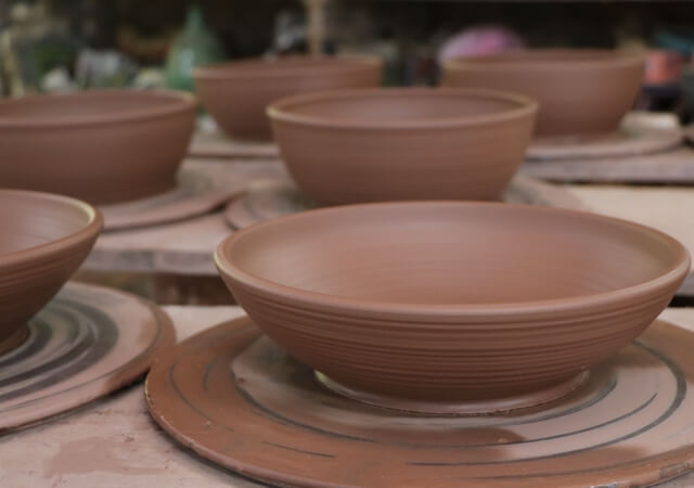 Pottery in production